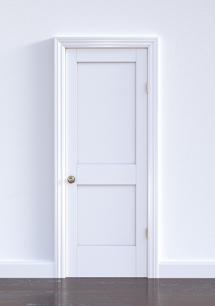 white painted internal door