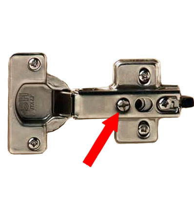 How to adjust a cupboard door hinge at an angle.