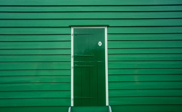 Green external stable door