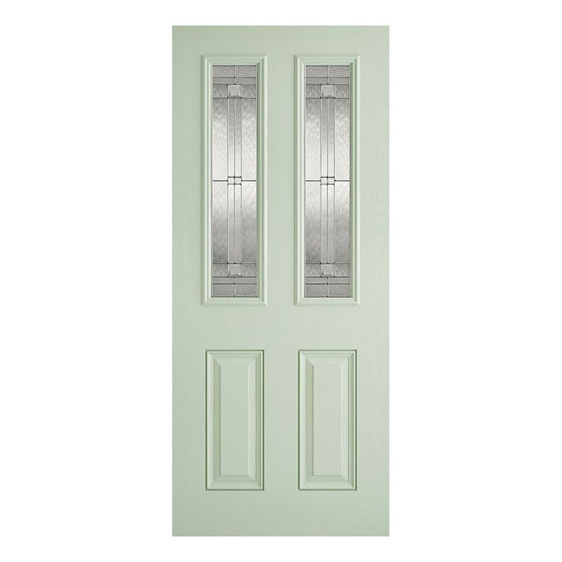LPD Malton Victorian Fully Finished Light Green Composite Glazed Door