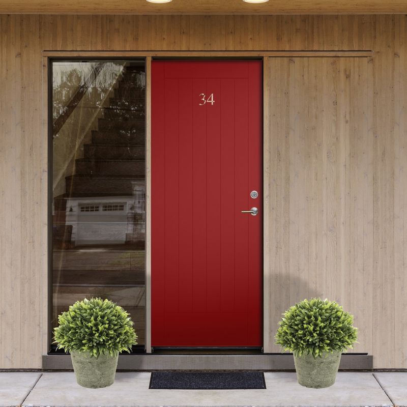 Red external door