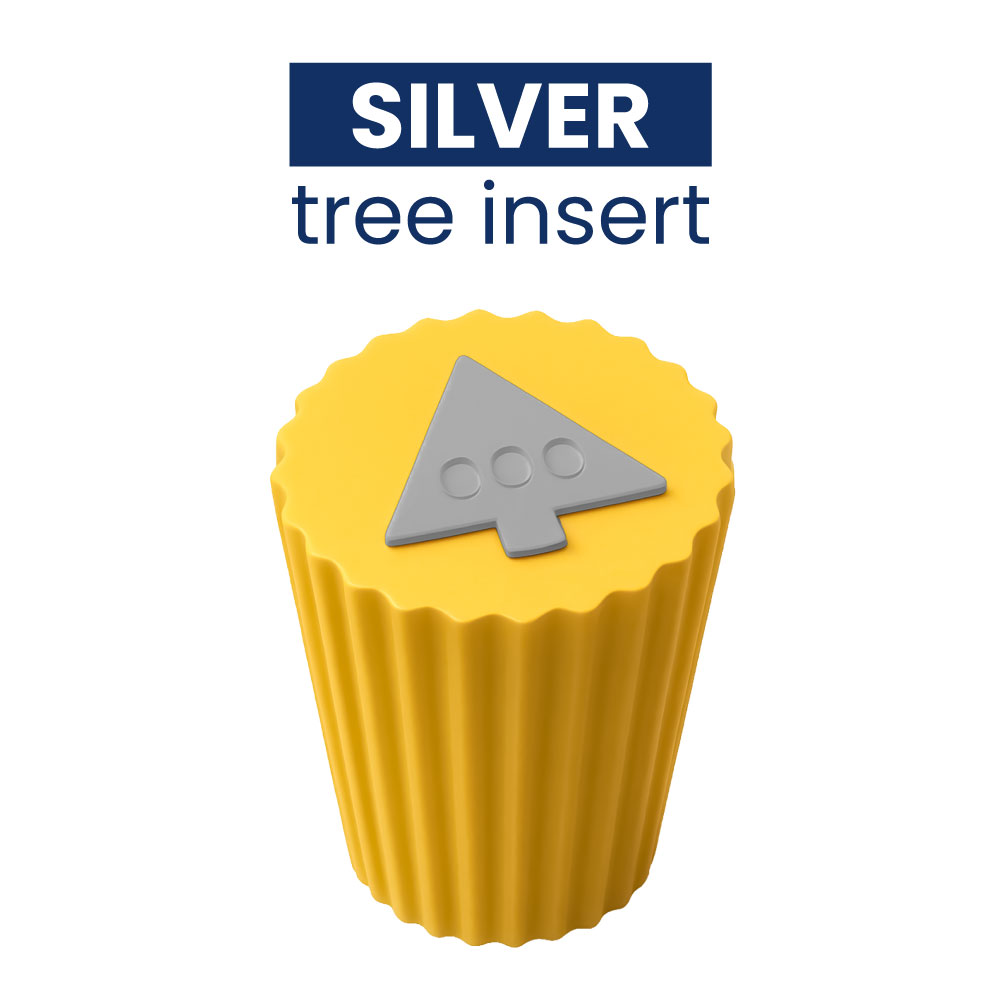 Q-mark door silver tree insert plug