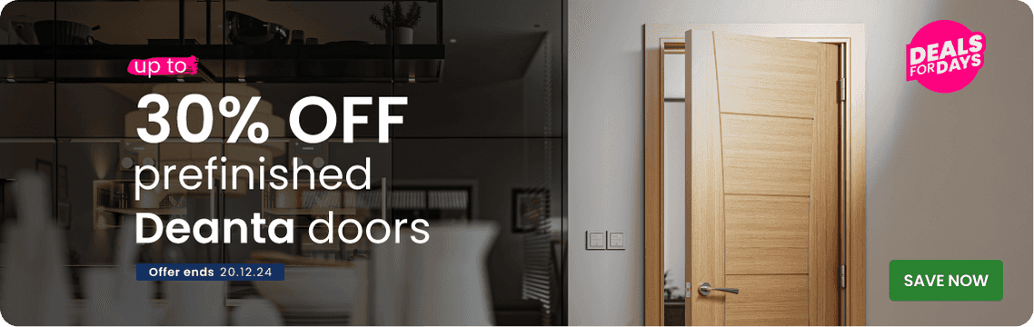 Up to 30% off Deanta prefinished doors  